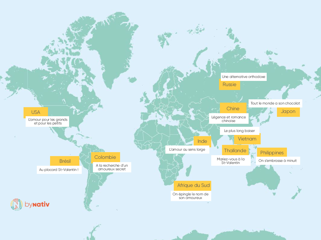Saint-Valentin dans le monde