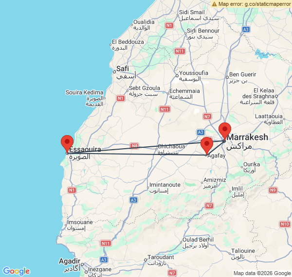 Trio de charme : Marrakech, Essaouira et Agafay