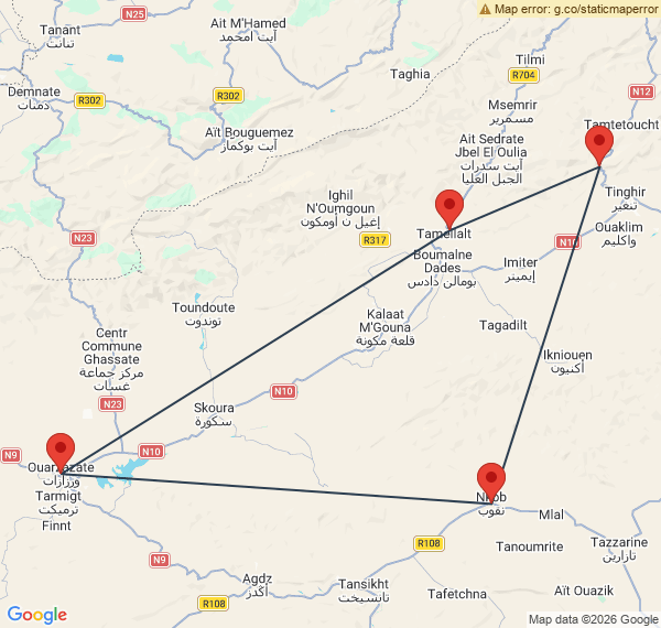 Entre Vallée des Roses et Palmeraie