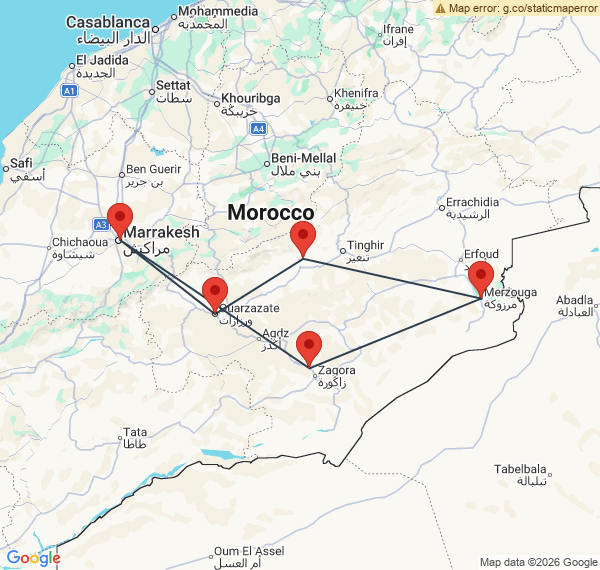Autotour dans le sud du Maroc