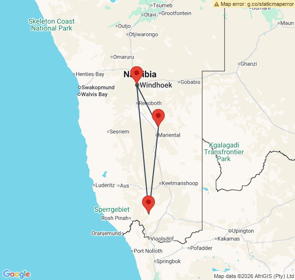 Désert du Kalahari et le canyon de Fish River