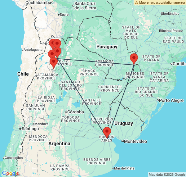 Paysages du Nord-Ouest et Iguazu