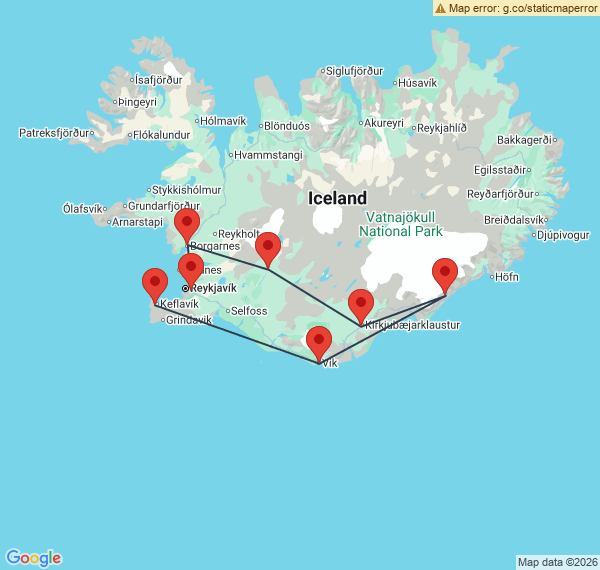 Autotour sur la côte sud de l'Islande