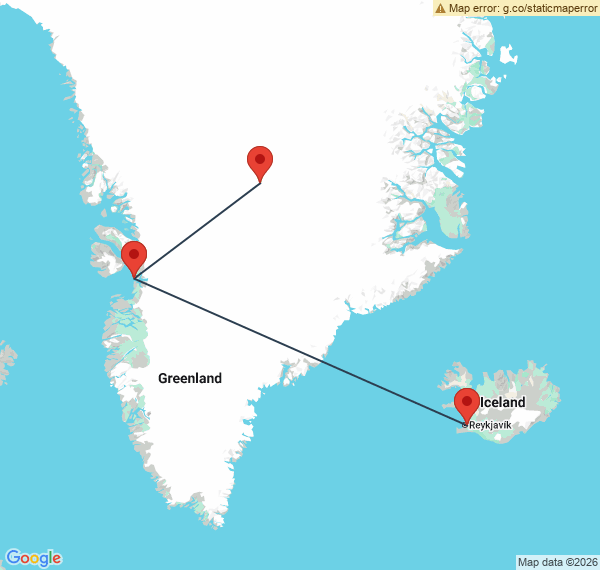 Traîneaux à chiens dans la baie de Disko