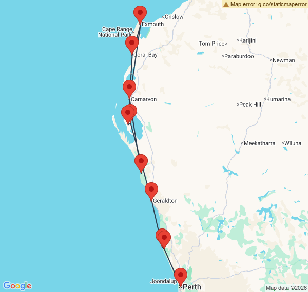 Autotour sur la côte Ouest de l'Australie