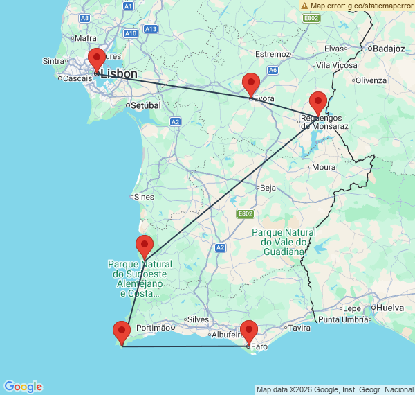 Périple en famille de Lisbonne à l'Algarve