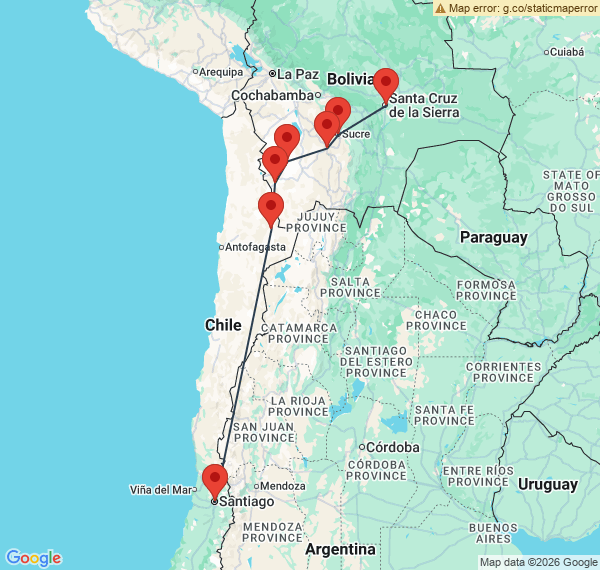 Merveilles de la Bolivie et du Chili