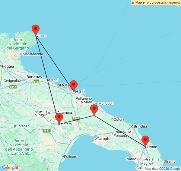 Evasion dans les Pouilles et la Basilicate en autotour