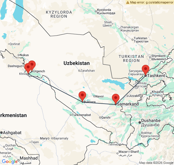Circuit couleurs éternelles de l'Ouzbékistan