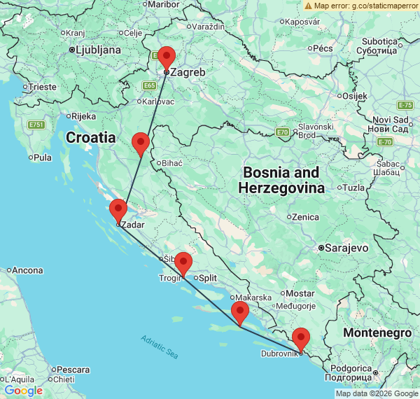 De Zagreb à Dubrovnik, en route pour la côte Adriatique