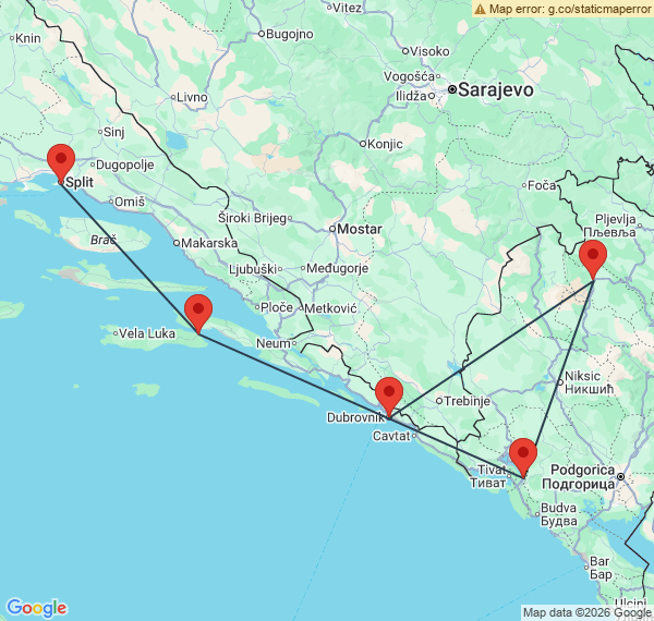 Croatie du Sud et Monténégro, d'îles en montagnes