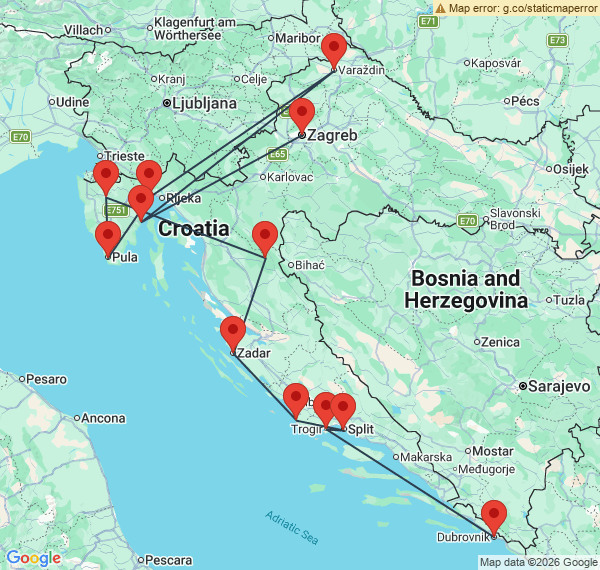 Tour gastronomique à travers la Croatie