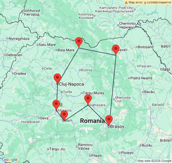 Autotour 14 jours : les trésors de Roumanie
