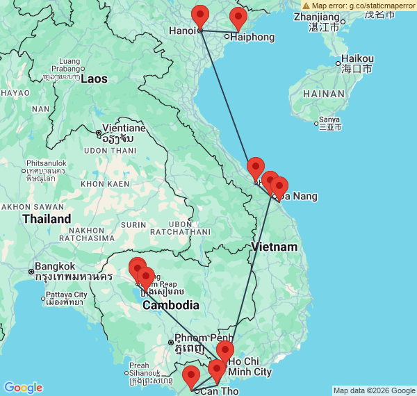 Circuit Evasion au Cambodge et au Vietnam