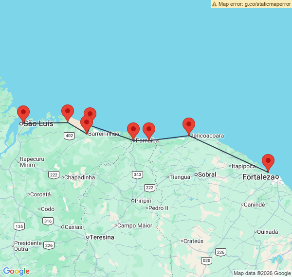 Circuit pieds dans le sable de São Luís à Fortaleza en famille