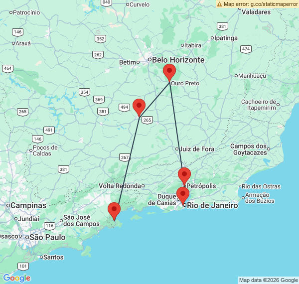 Autotour au Brésil sur la route de l'Or !