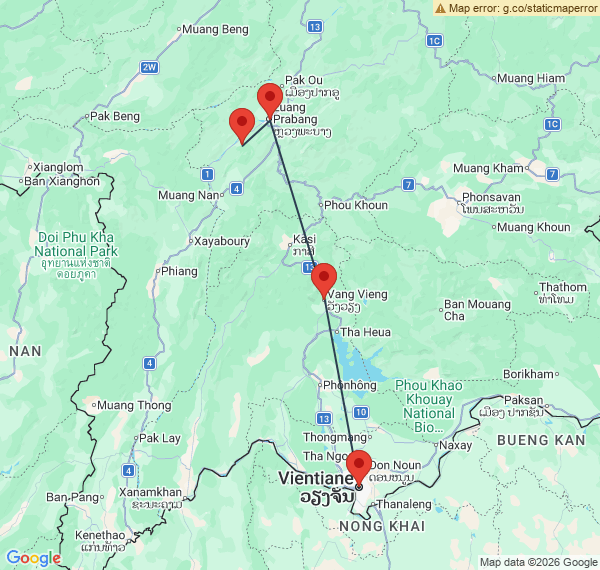 Circuit express de Vientiane à Luang Prabang