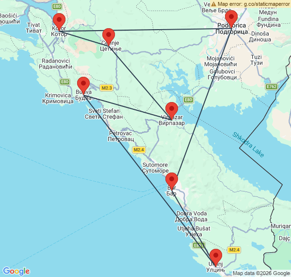 Le Monténégro par la côte adriatique