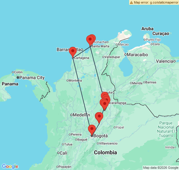 Circuit sport, nature et aventure en Colombie