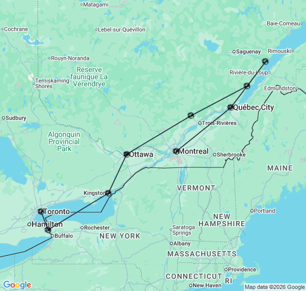 Autotour de Toronto à Montréal : entre villes et nature