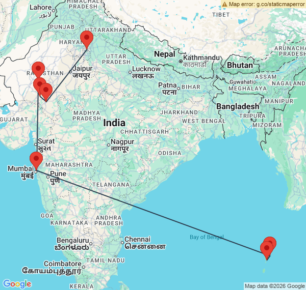 Lune de miel en Inde