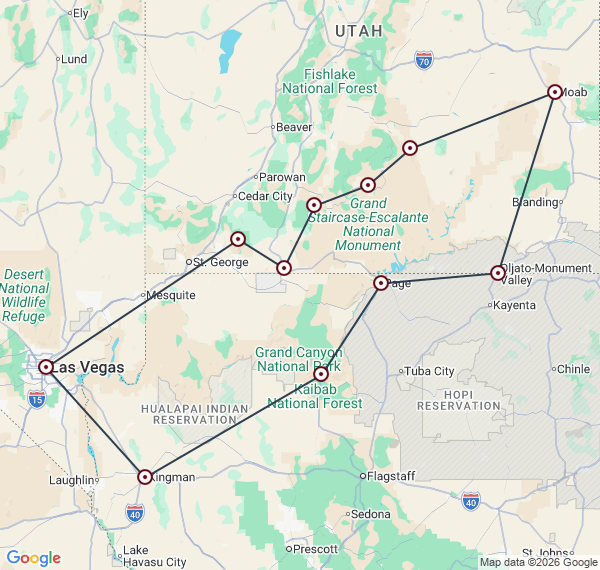 Autotour au cœur de l'Utah et de l'Arizona confidentiels