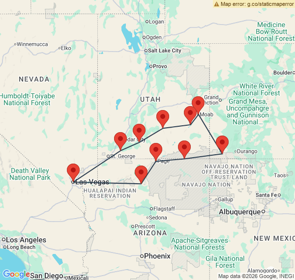 Autotour dans les parcs de l'Ouest américain
