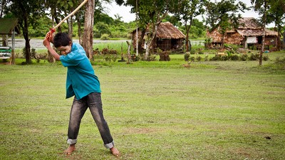 Sur les greens de Birmanie