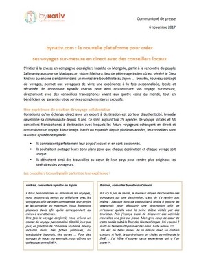 Communiqué de lancement