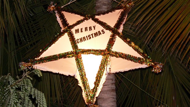 Lanterne en étoile en Inde pour Noël