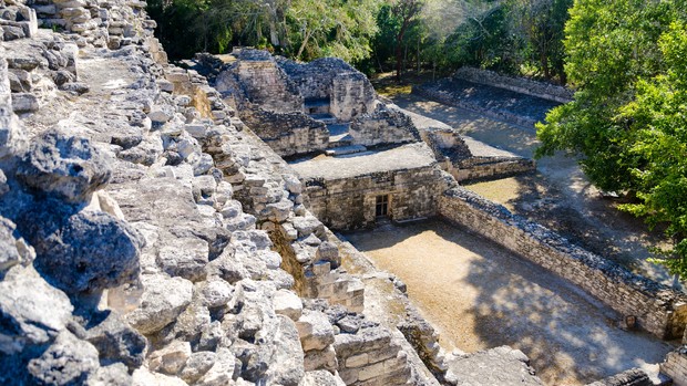 Temple maya becan yucatan Mexique