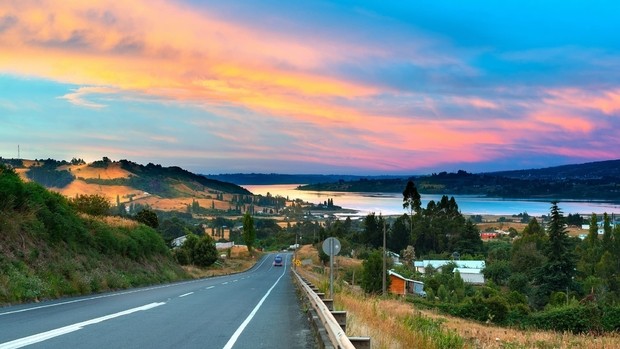 Route jusqu'à l'île de Chiloé au Chili