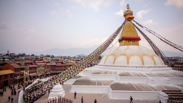 Vue sur la Stupa Bodnath