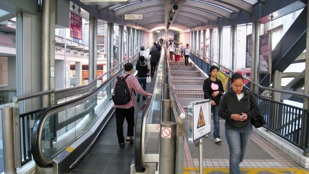 Escalators à Hong Kong