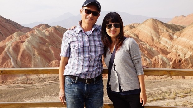 Touristes chinois dans le Gansu en Chine