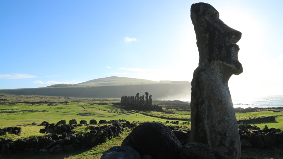 Un moai sur l'île de Pâques