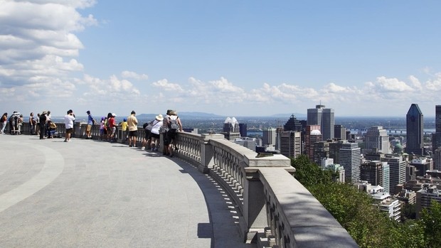 Vue depuis le Mont Royal à Montréal