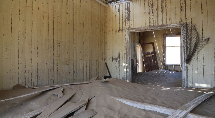 Intérieur d'une maison à Kolmanskop