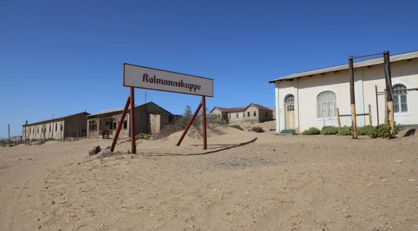 Arrivée à Kolmanskop en Namibie