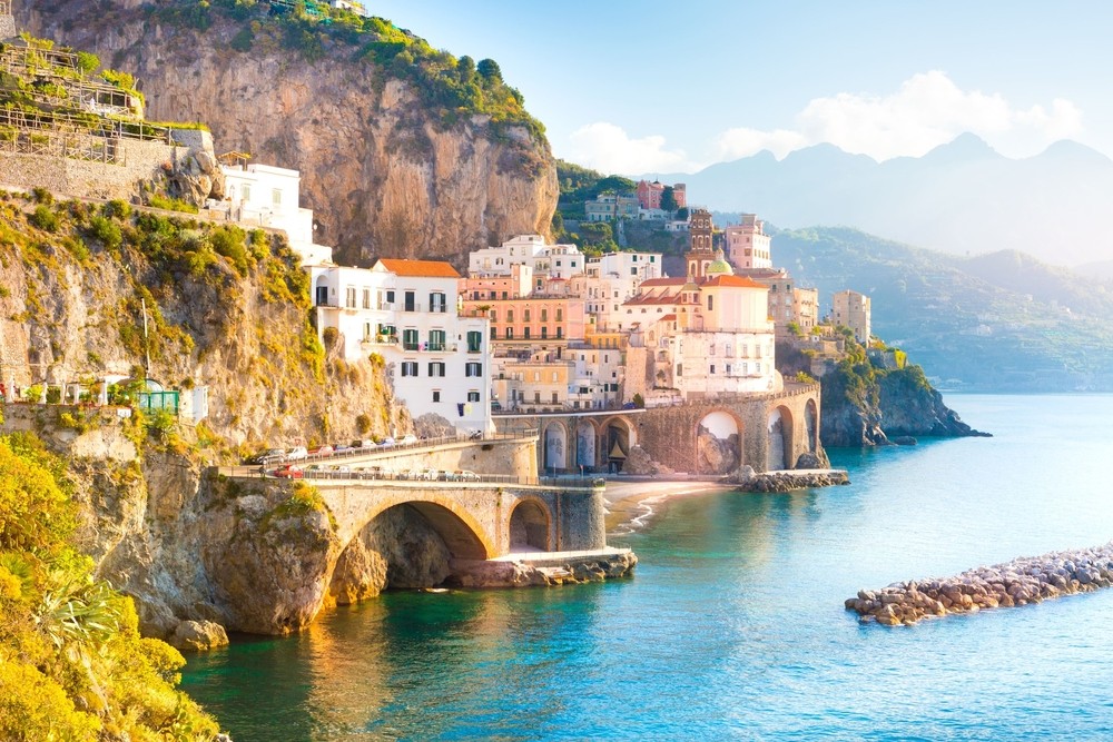 vue sur la ville d'Amalfi